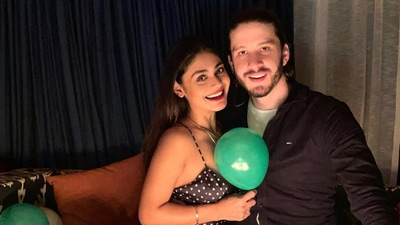 Actor Sreejita De with her fiancé Michael Blohm-Pape.