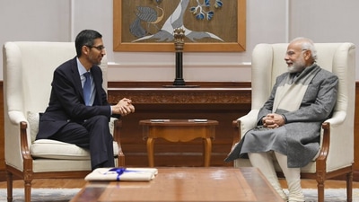 Google CEO Sundar Pichai meets Prime Minister Narendra Modi. (@sundarpichai) Google CEO Sundar Pichai meets Prime Minister Narendra Modi. (@sundarpichai)