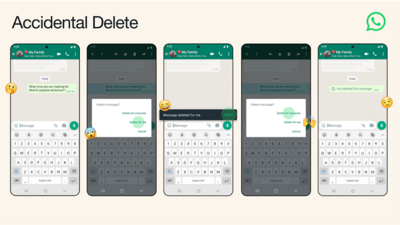 The user will have a five-second window to reverse the Accidental Delete and click on ‘Delete for Everyone’ The user will have a five-second window to reverse the Accidental Delete and click on ‘Delete for Everyone’