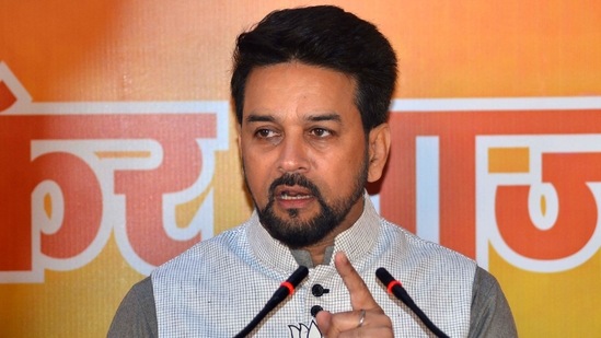 Union minister Anurag Thakur. (Deepak Sansta/HT)