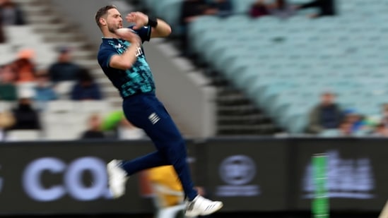 Chris Woakes in action for England.(AP)