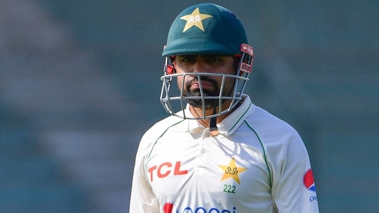 Pakistan's Babar Azam refused to take the field in the first hour on Day 2 of the Karachi Test(Getty)