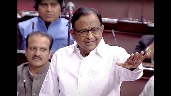 Congress MP P Chidambaram speaks in the Rajya Sabha during the Winter Session of the Parliament on Monday. (ANI) Congress MP P Chidambaram speaks in the Rajya Sabha during the Winter Session of the Parliament on Monday. (ANI)