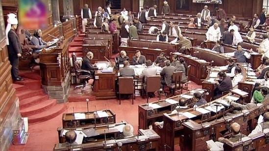 Opposition MPs stage a walkout from Rajya Sabha over India-China border clash during the Winter Session of Parliament, in New Delhi. (ANI)