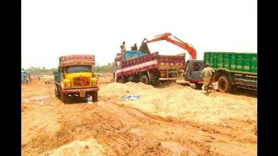 The building material sale centre has come up in Eco City-2 in New Chandigarh area, where sand and gravel will be sold at a rate of ₹28 per cubic feet. (File photo)
