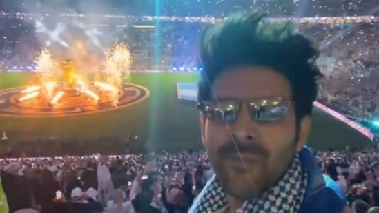 Kartik Aaryan talked about watching FIFA World Cup 2022 live in Qatar.