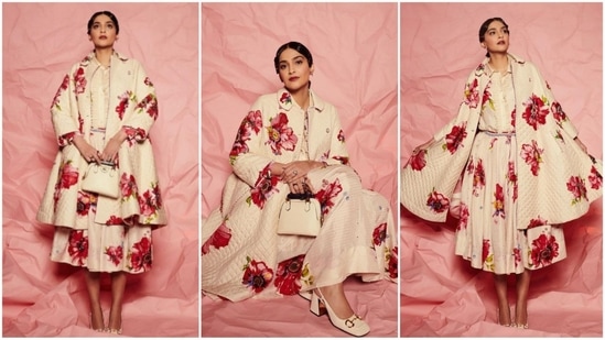 Sonam Kapoor is on a quest to provide us with daily fashion inspiration. Be it showing us how to wear flowery prints or dressing appropriately for winter with just the perfect mix of flair and attitude. Sonam often posts snippets from her Instagram fashion diary, leaving her followers drooling. The actress recently decked up in a beautiful floral dress for an event.&nbsp;(Instagram/@sonamkapoor)