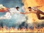 Jr NTR and Ram Charan in a still from SS Rajamouli's RRR.