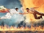 Jr NTR and Ram Charan in a still from SS Rajamouli's RRR.