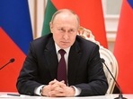Russian President Vladimir Putin attends a news conference with Belarusian President Alexander Lukashenko following their meeting in Minsk, Belarus on Monday.