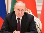 Russian President Vladimir Putin attends a news conference with Belarusian President Alexander Lukashenko following their meeting in Minsk, Belarus December 19, 2022. Sputnik/Pavel Bednyakov/Kremlin via REUTERS