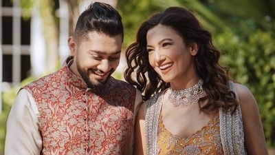 Gauahar Khan with husband Zaid Darbar. Gauahar Khan with husband Zaid Darbar.