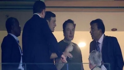 A photo of Elon Musk standing alongside Lakshmi Mittal, Chairman and CEO, of ArcelorMittal, and Jared Kushner, former US President Donald Trump's son-in-law, has gone viral. A photo of Elon Musk standing alongside Lakshmi Mittal, Chairman and CEO, of ArcelorMittal, and Jared Kushner, former US President Donald Trump's son-in-law, has gone viral.