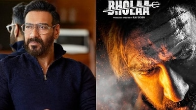 Ajay Devgn’s look from Bholaa was unveiled in a motion poster. Ajay Devgn’s look from Bholaa was unveiled in a motion poster.