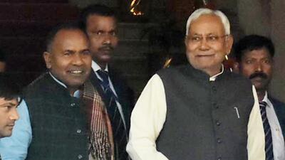 Bihar chief minister Nitish Kumar coming out of the Bihar Assembly in Patna. (HT File Photo/Santosh Kumar)
