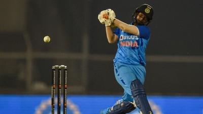 Deepti Sharma plays a shot during the 5th T20I between India and Australia in Mumbai (AFP) Deepti Sharma plays a shot during the 5th T20I between India and Australia in Mumbai (AFP)