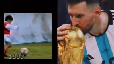 The images is taken from the video that shows Lionel Messi's journey. (Instagram/@leomessi) The images is taken from the video that shows Lionel Messi's journey. (Instagram/@leomessi)