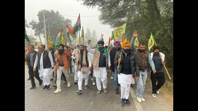 Farmer unions march towards Haryana assembly from Ambala to press for demands