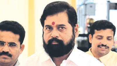 MUMBAI, INDIA - JULY 20, 2016: Shiv Sena leader Eknath Shinde at Vidhan Bhavanin Mumbai, India, on Wednesday, July 20, 2016. (Photo by Kunal Patil/ Hindustan Times) (Hindustan Times) MUMBAI, INDIA - JULY 20, 2016: Shiv Sena leader Eknath Shinde at Vidhan Bhavanin Mumbai, India, on Wednesday, July 20, 2016. (Photo by Kunal Patil/ Hindustan Times) (Hindustan Times)