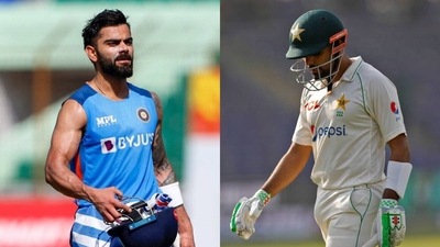 Virat Kohli; Pakistan captain Babar Azam Virat Kohli; Pakistan captain Babar Azam
