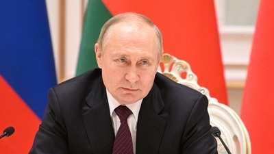 Russian President Vladimir Putin attends a news conference with Belarusian President Alexander Lukashenko following their meeting in Minsk, Belarus December 19, 2022. Sputnik/Pavel Bednyakov/Kremlin via REUTERS (via REUTERS)