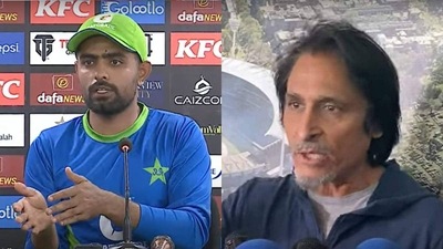Pakistan captain Babar Azam; PCB chief Ramiz Raja Pakistan captain Babar Azam; PCB chief Ramiz Raja