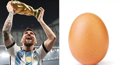 Picture of Lionel Messi and the viral egg photo Picture of Lionel Messi and the viral egg photo