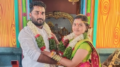 In the video, the woman, along with her lover, was seen in wedding attire. (Source: Twitter)