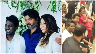 Vijay at Atlee's wife Priya's baby shower. Vijay at Atlee's wife Priya's baby shower.