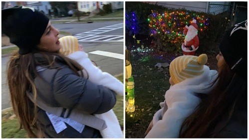 Priyanka Chopra with Malti in New Jersey. Priyanka Chopra with Malti in New Jersey.