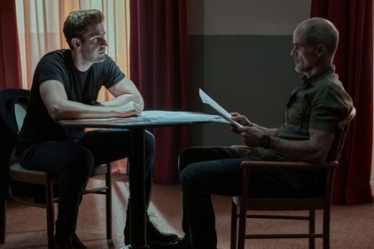 John Krasinski and Michael Kelly in a still from Jack Ryan season 3. John Krasinski and Michael Kelly in a still from Jack Ryan season 3.