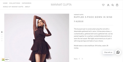 The price of Sanjana's oufit. (mannatgupta.com) The price of Sanjana's oufit. (mannatgupta.com)