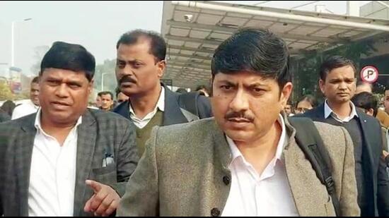 A 10-member NHRC team arrives at Patna airport on Tuesday. (Santosh Kumar/HT Photo)