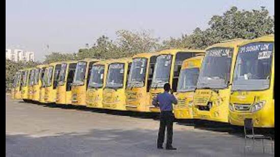 The device in school vehicles will be linked to the command control centre of the smart city. (HT file)