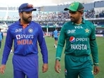 Indian captain Rohit Sharma with Pakistani counterpart Babar Azam Indian captain Rohit Sharma with Pakistani counterpart Babar Azam
