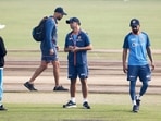 India's coach Rahul Dravid with captain KL Rahul during a practice session ahead of the 2nd Test match against Bangladesh. India's coach Rahul Dravid with captain KL Rahul during a practice session ahead of the 2nd Test match against Bangladesh.
