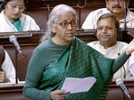Union Finance Minister Nirmala Sitharaman speaks in Rajya Sabha during the Winter Session of the Parliament on Wednesday. Union Finance Minister Nirmala Sitharaman speaks in Rajya Sabha during the Winter Session of the Parliament on Wednesday.