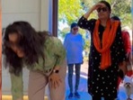 Kajol and Tanishaa Mukerji took mom Tanuja to her completed Lonavla home. Kajol and Tanishaa Mukerji took mom Tanuja to her completed Lonavla home.