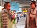 Malaika Arora and Amrita Arora at Mumbai airport. (Manav Manglani)(Manav Manglani) Malaika Arora and Amrita Arora at Mumbai airport. (Manav Manglani)(Manav Manglani)