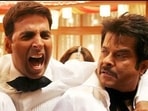 Nana Patekar, Akshay Kumar and Anil Kapoor in a still from Welcome. 