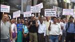 Mumbai, India - December 21, 2022: Under distress owing to the delayed possession for more than eight years, 1700 home buyers of the saleable component of Patrawala Chawl, Siddharth Nagar project, Goregaon (West), stage a protest demanding immediate possession of their apartments which are complete and ready to move in, outside MHADA Head Office, Bandra (East), in Mumbai, India, on Wednesday, December 21, 2022. (Photo by Vijay Bate/HT Photo) (HT PHOTO) Mumbai, India - December 21, 2022: Under distress owing to the delayed possession for more than eight years, 1700 home buyers of the saleable component of Patrawala Chawl, Siddharth Nagar project, Goregaon (West), stage a protest demanding immediate possession of their apartments which are complete and ready to move in, outside MHADA Head Office, Bandra (East), in Mumbai, India, on Wednesday, December 21, 2022. (Photo by Vijay Bate/HT Photo) (HT PHOTO)