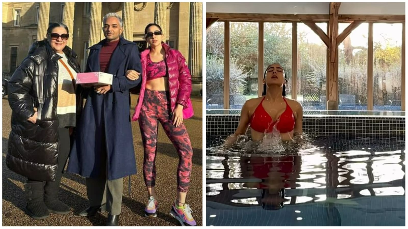 Sara Ali Khan is ‘happy and relaxed’ on holiday with mom Amrita Singh in UK, shares her pics from swimming pool