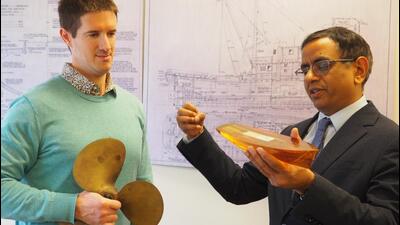 Drs Jasmin Jelovica and Rajeev Jaiman (right), who are working on various tools to reduce underwater noise pollution. (BY ARRANGEMENT)