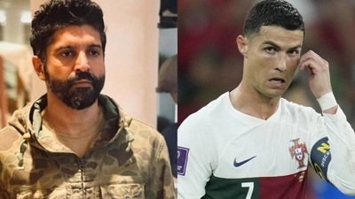 Farhan Akhtar has written a note, taking a dig at those who criticise Cristiano Ronaldo. Farhan Akhtar has written a note, taking a dig at those who criticise Cristiano Ronaldo.