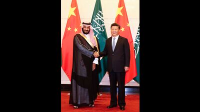 It would be simplistic to view Xi’s Riyadh visit through the prism of the US-China rivalry alone. The 3-in-1 event was meant to consolidate China’s ties with the kingdom, the GCC and the Arab world (AFP) It would be simplistic to view Xi’s Riyadh visit through the prism of the US-China rivalry alone. The 3-in-1 event was meant to consolidate China’s ties with the kingdom, the GCC and the Arab world (AFP)