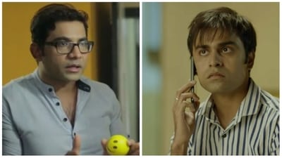Arunabh Kumar and Jitendra Kumar in TVF Pitchers. Arunabh Kumar and Jitendra Kumar in TVF Pitchers.