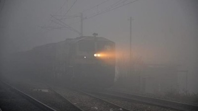 Trains were running late by several hours on Tuesday as well due to poor visibility induced by fog. (File) Trains were running late by several hours on Tuesday as well due to poor visibility induced by fog. (File)