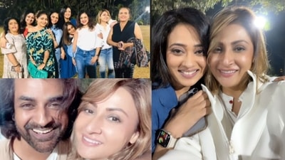 Shweta Tiwari, Urvashi Dholakia and others at Kasautii Zindagii Kay reunion. Shweta Tiwari, Urvashi Dholakia and others at Kasautii Zindagii Kay reunion.