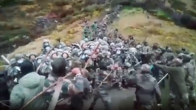 File Photo Indian Army troopers pushing back PLA aggression in Tawang sector File Photo Indian Army troopers pushing back PLA aggression in Tawang sector
