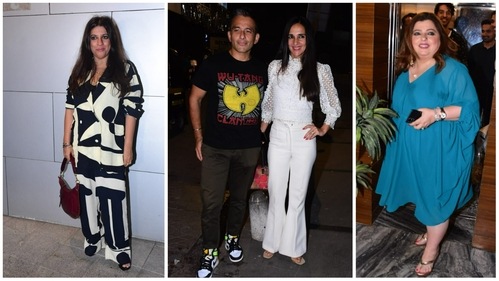 Zoya Akhtar, Tara Sharma and Delnaaz Irani at The Archies wrap-up bash. (Varinder Chawla) Zoya Akhtar, Tara Sharma and Delnaaz Irani at The Archies wrap-up bash. (Varinder Chawla)